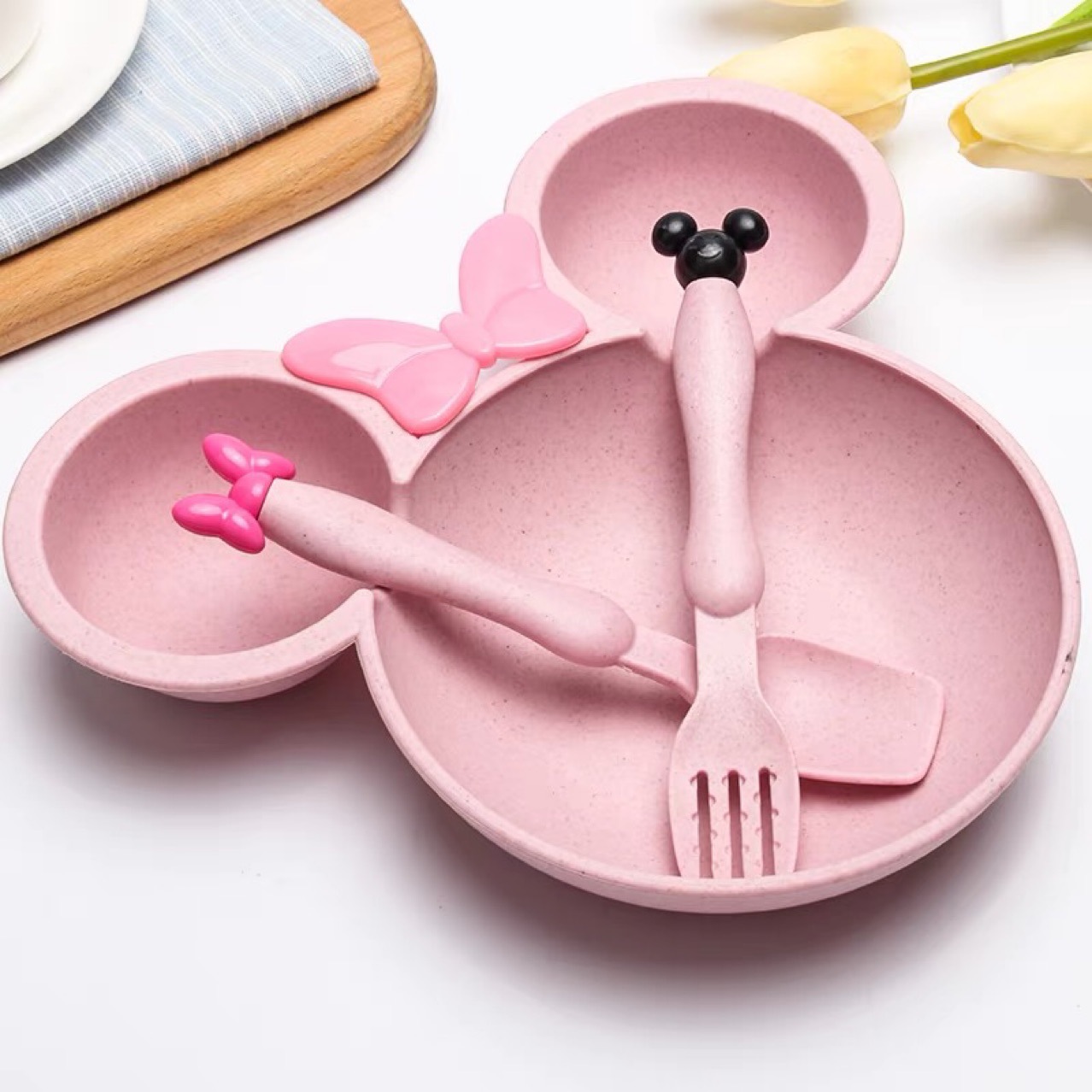 Wheat Straw Minnie Mouse Kids  - đánh giá và giá Baby Food Menu