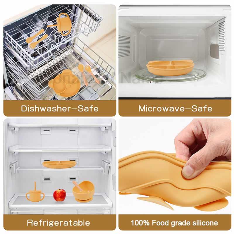 Bộ Đĩa Ăn Dặm Cho Bé Bát Hút D - đánh giá và giá Baby Food Menu