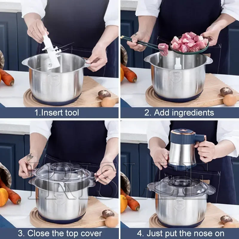 5L Electric Meat Grinders 304  - đánh giá và giá Baby Food Vegetables
