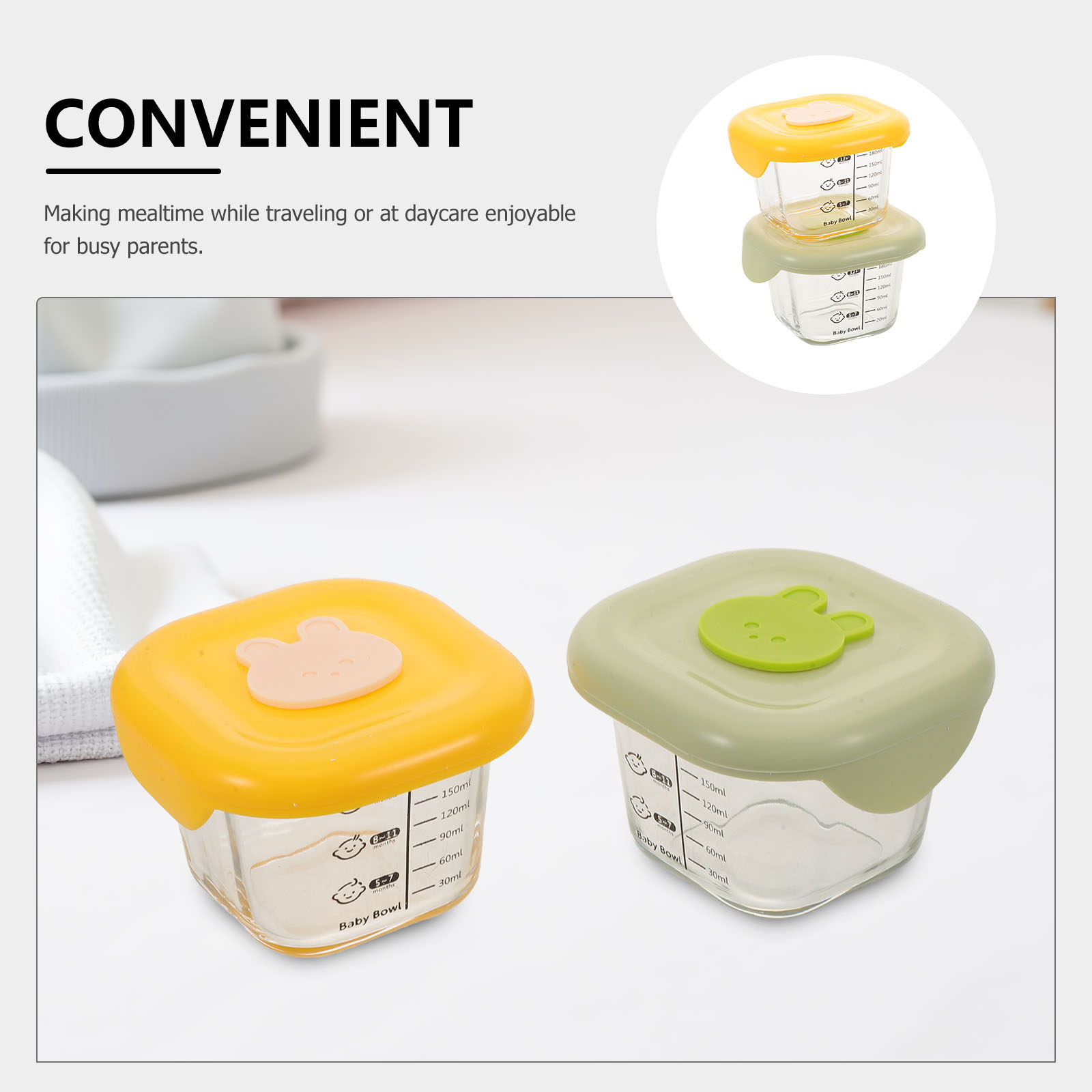 2Pcs Baby Food Storage Contain - đánh giá và giá Baby Food Jars With Lids