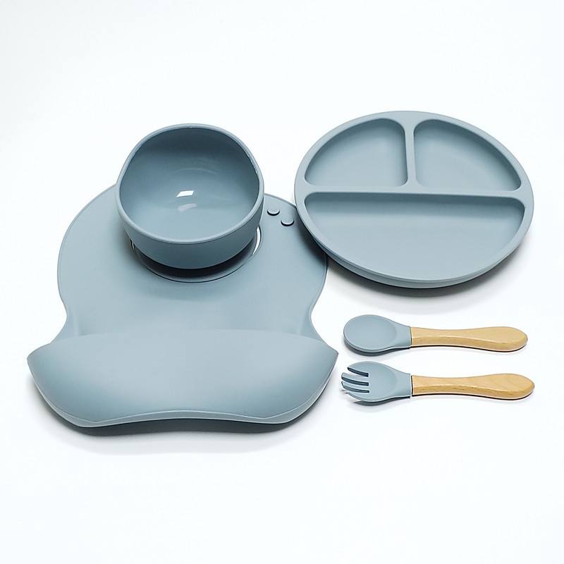 5pcs Children's Silicone Dinne - đánh giá và giá Baby Food Menu